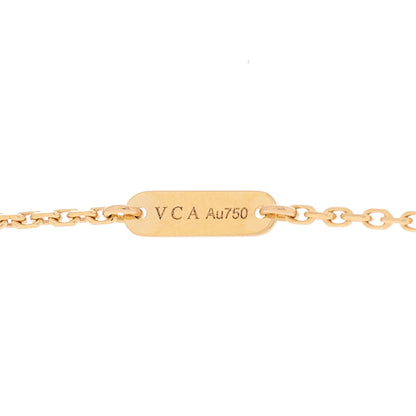 Van Cleef & Arpels 18K Rose Gold Diamond Pink Porcelain Vintage Alhambra Pendant Necklace 5 of 5