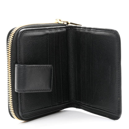 Saint Laurent Goatskin Compact Wallet Black 5 of 10