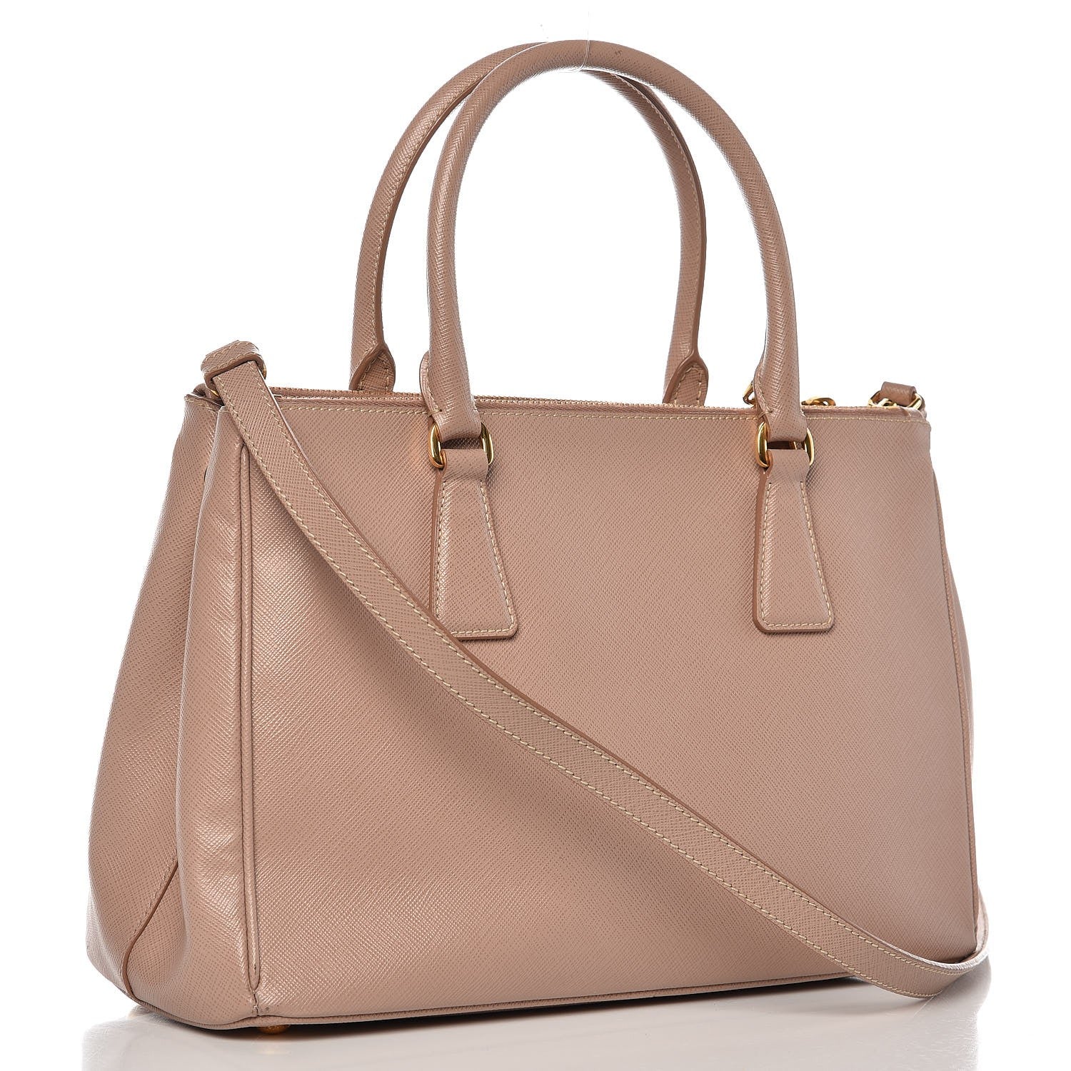 Prada Saffiano Small Galleria Double Zip Tote Cammeo 3 of 15