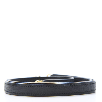 Hermes Taurillon Clemence Kelly Shoulder Strap Black 2 of 5