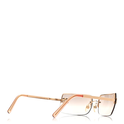 Chanel Crystal CC Logo Sunglasses 4104-B Gold 6 of 7