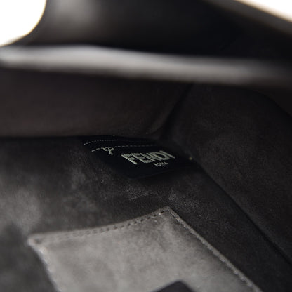 Fendi Snakeskin Vitello Liberty Studded Small Kan I Shoulder Bag White 7 of 8