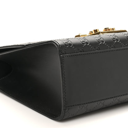 Gucci Guccissima Medium Padlock Shoulder Bag Black 9 of 10
