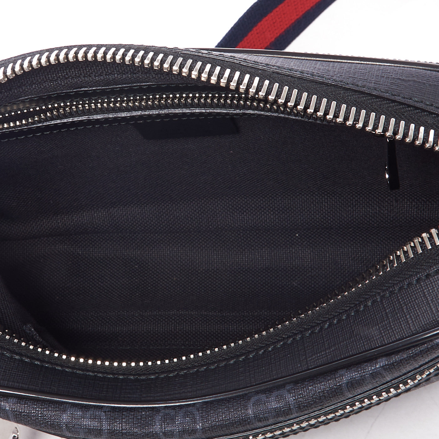 Gucci Soft GG Supreme Monogram Web Belt Bag Black Grey 7 of 8