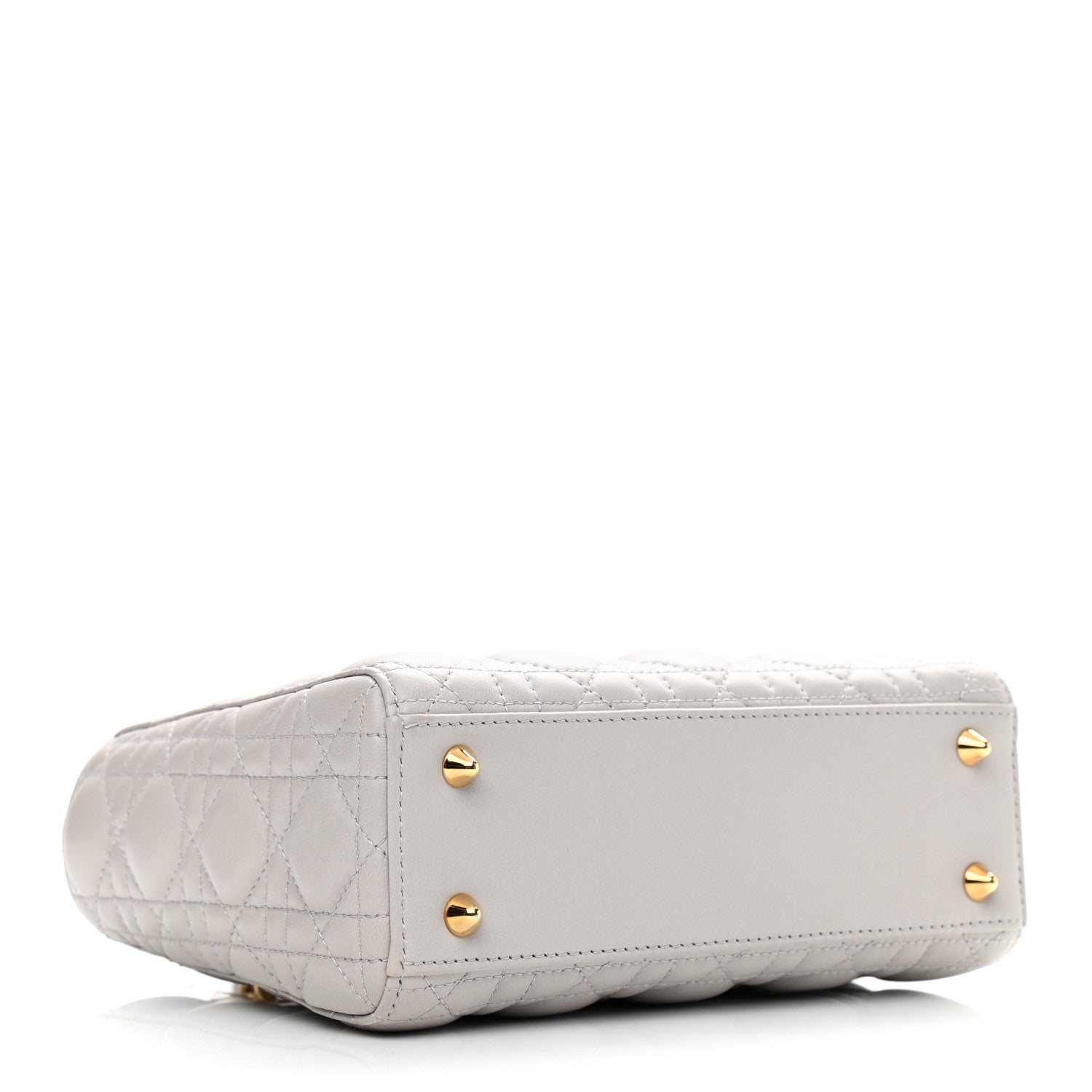 Christian Dior Lambskin Cannage Small Lady Dior Grey 3 of 11