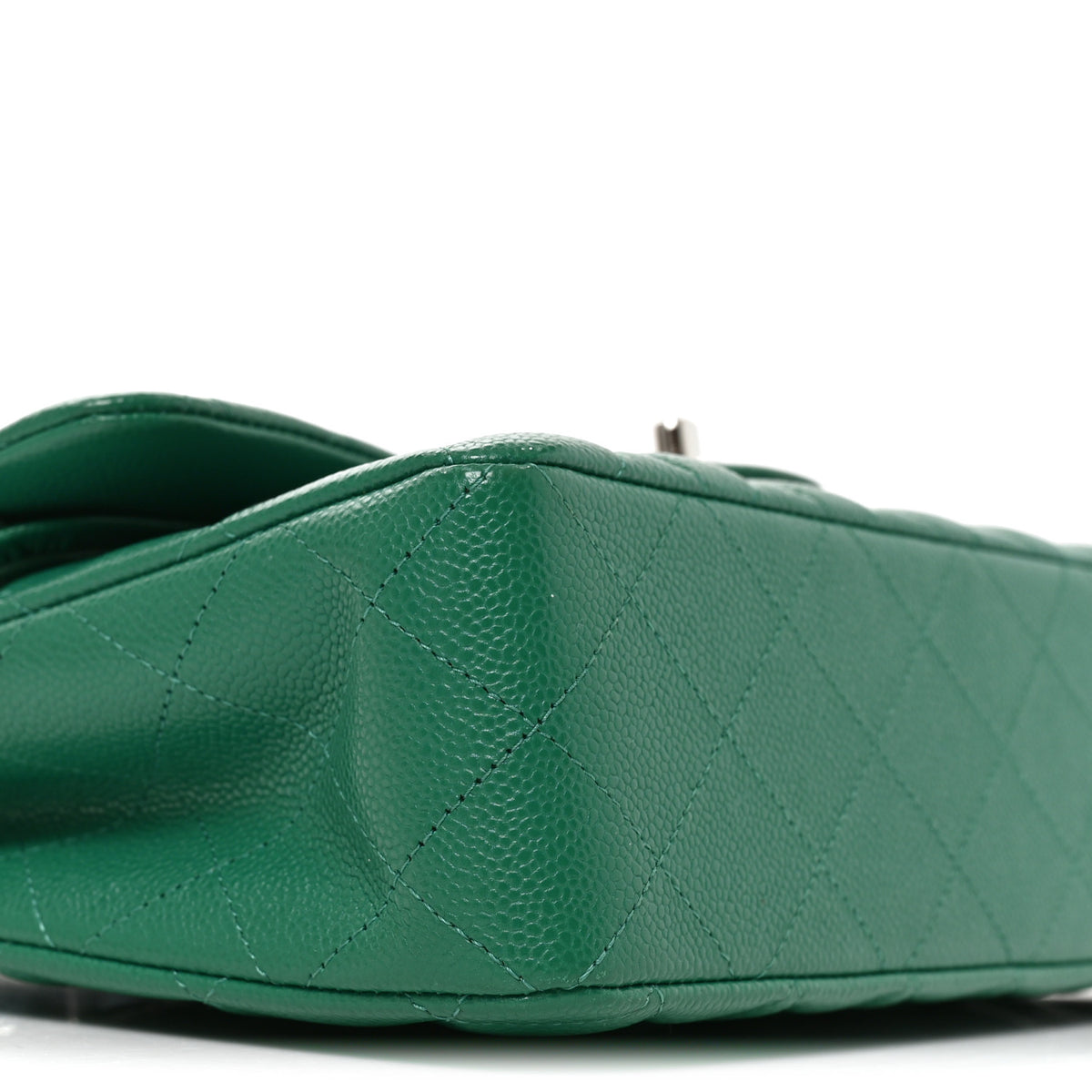 Chanel Caviar Quilted Small Double Flap Green 9 of 10