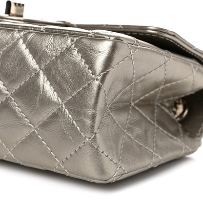 Chanel Metallic Aged Calfskin Quilted 2.55 Reissue Mini Flap Light Gold 9 of 10