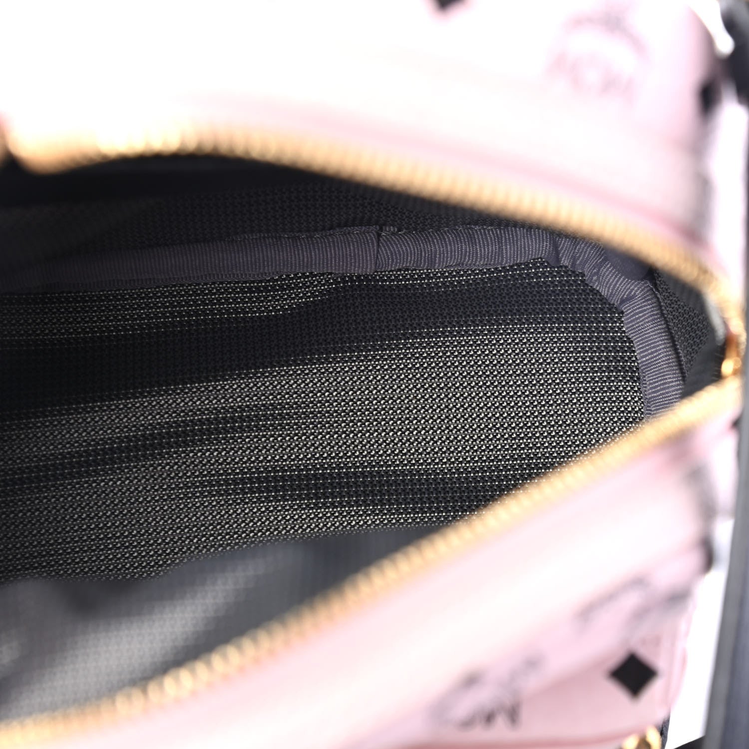 MCM Visetos Side Stud X-Mini Stark Backpack Soft Pink 4 of 5