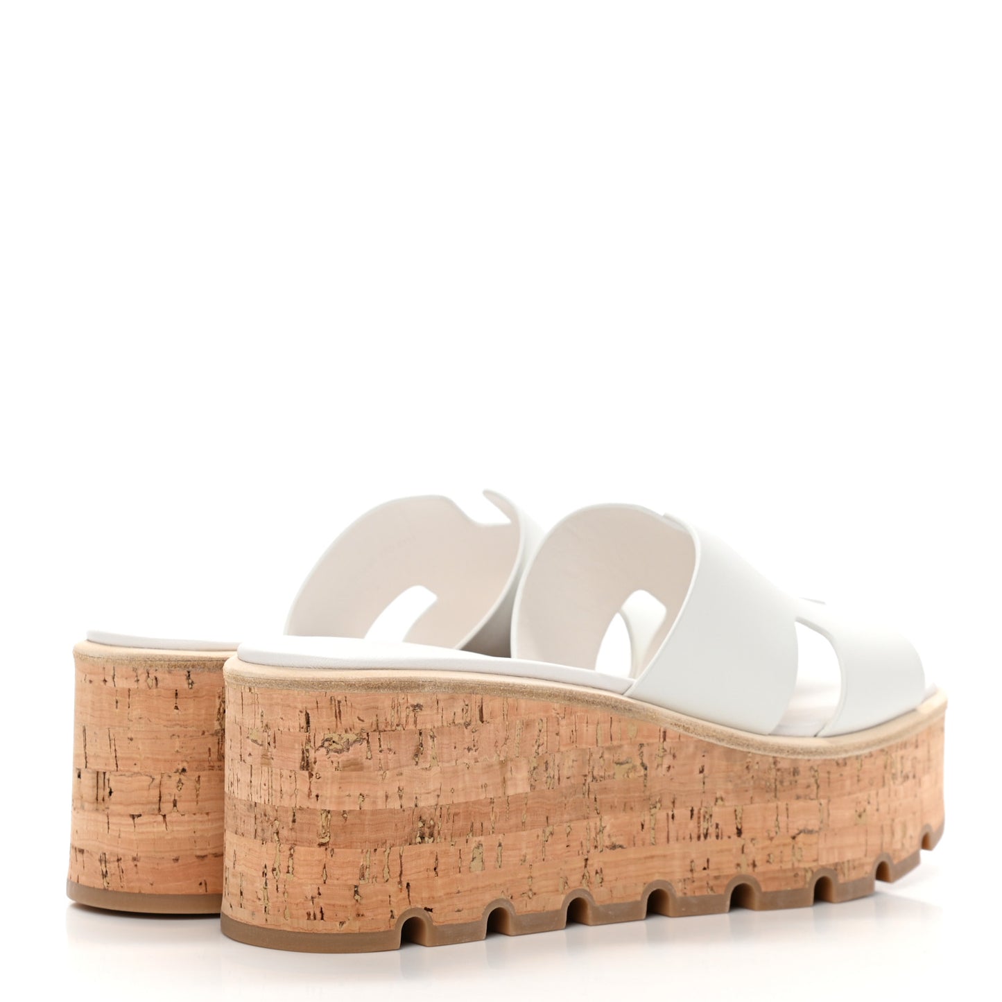 Calfskin Cork Eze 30 Sandals 38 White