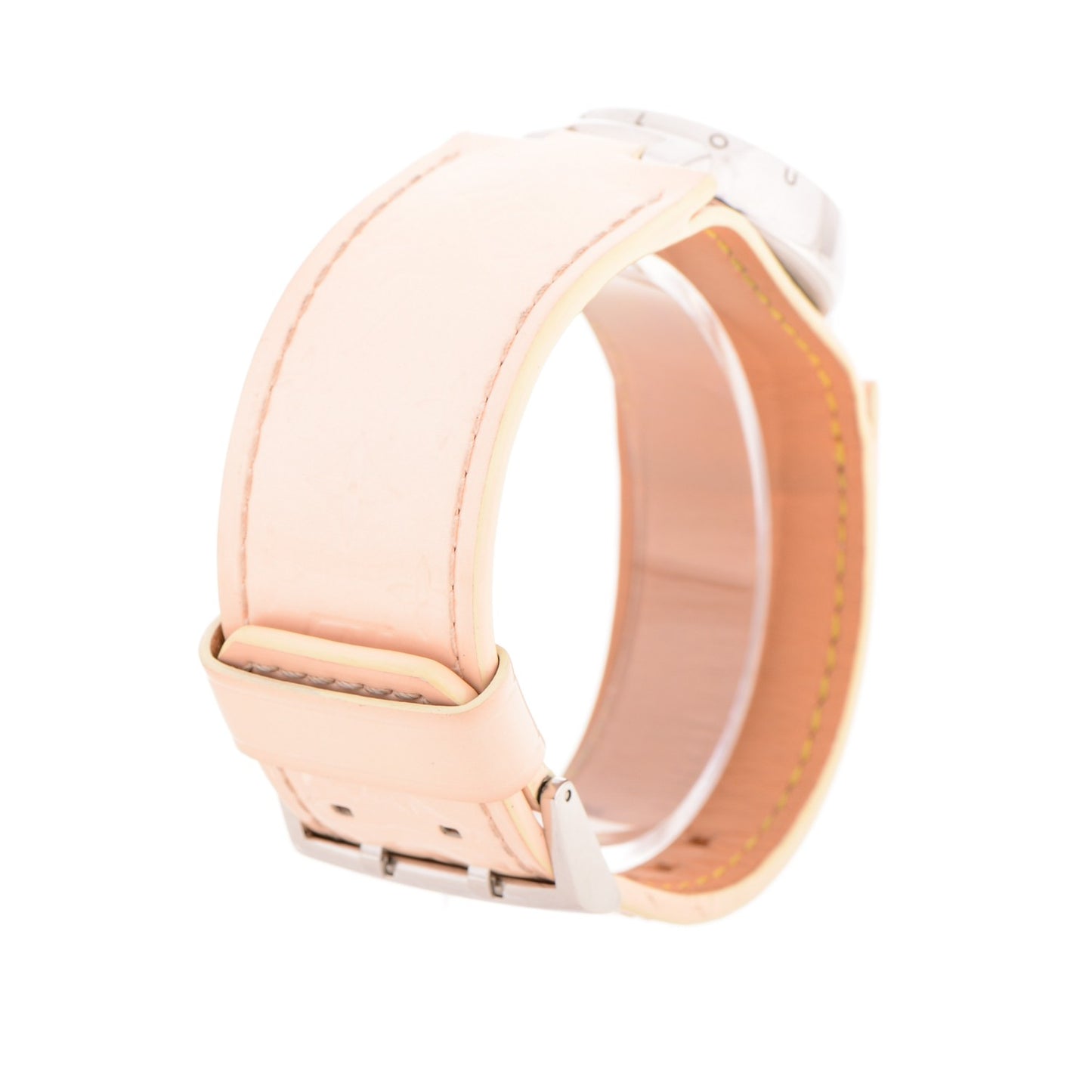 Stainless Steel Vernis Pink Mother of Pearl 28mm Tambour Quartz Watch