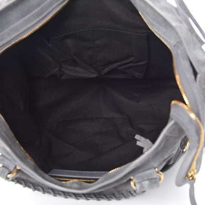 Balenciaga Baby Daim Suede Gold Metallic Edge Hardware City Gris Plomb 5 of 16