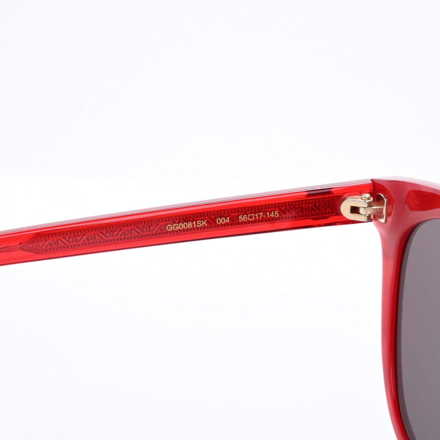 Gucci Acetate GG Round Sunglasses GG0081SK Red 6 of 9