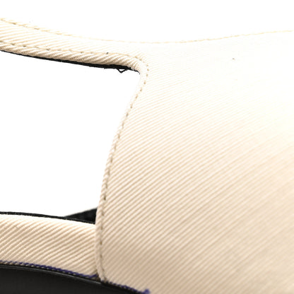 Saint Laurent Satin Calfskin Ines Slingback Pumps 38.5 Ivory Black 12 of 12