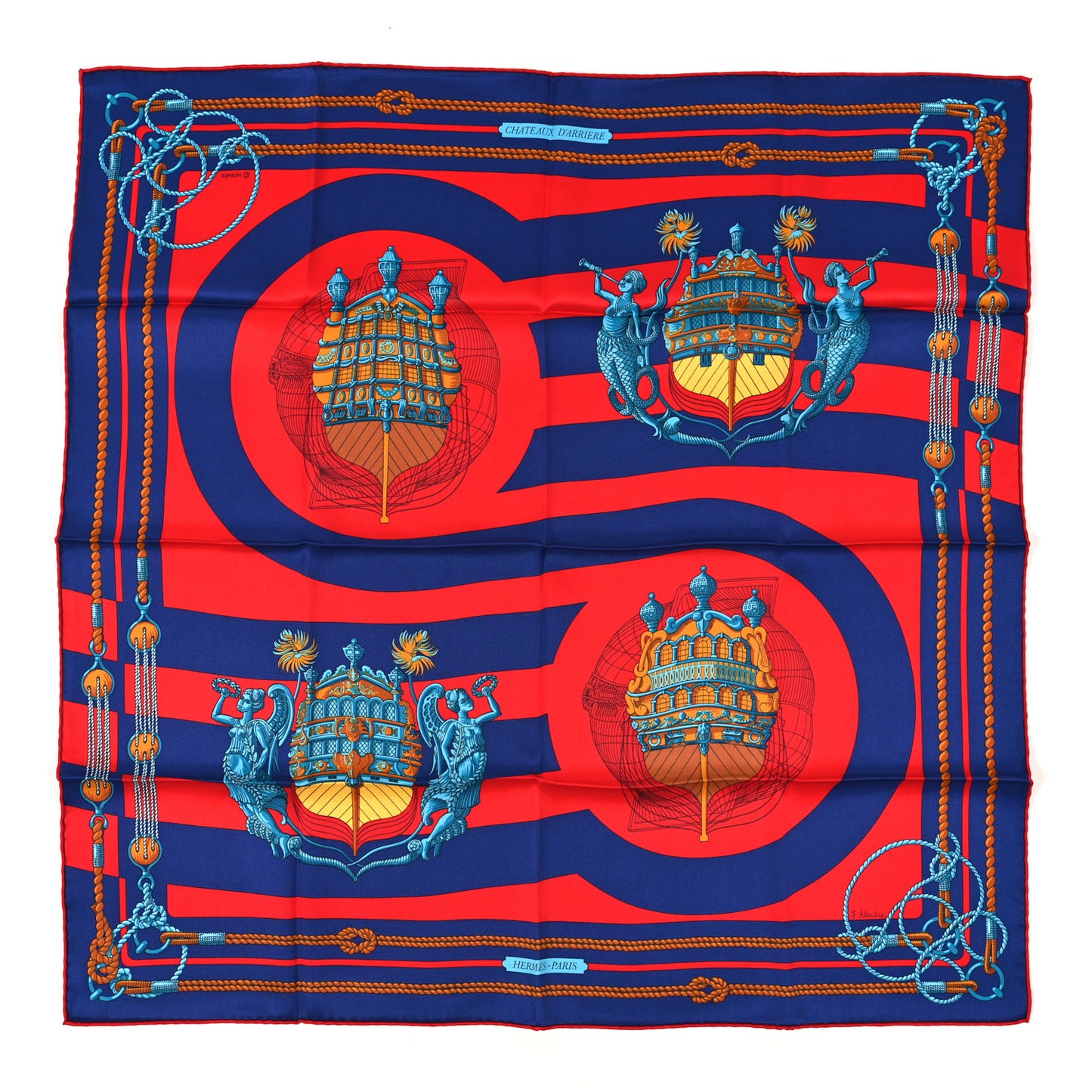 Silk Chateaux D' Arriere Scarf 70