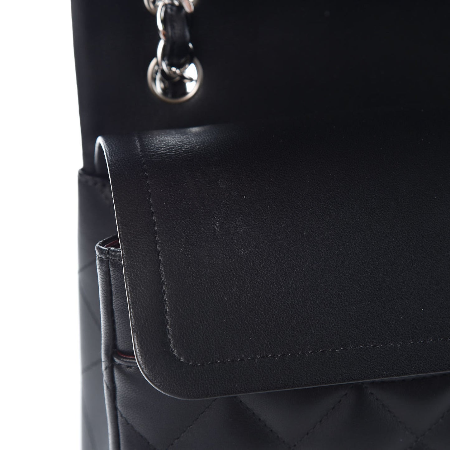 Lambskin Quilted Jumbo Double Flap Black