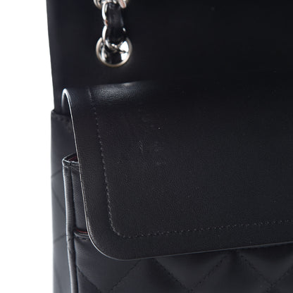 Chanel Lambskin Quilted Jumbo Double Flap Black 8 of 9