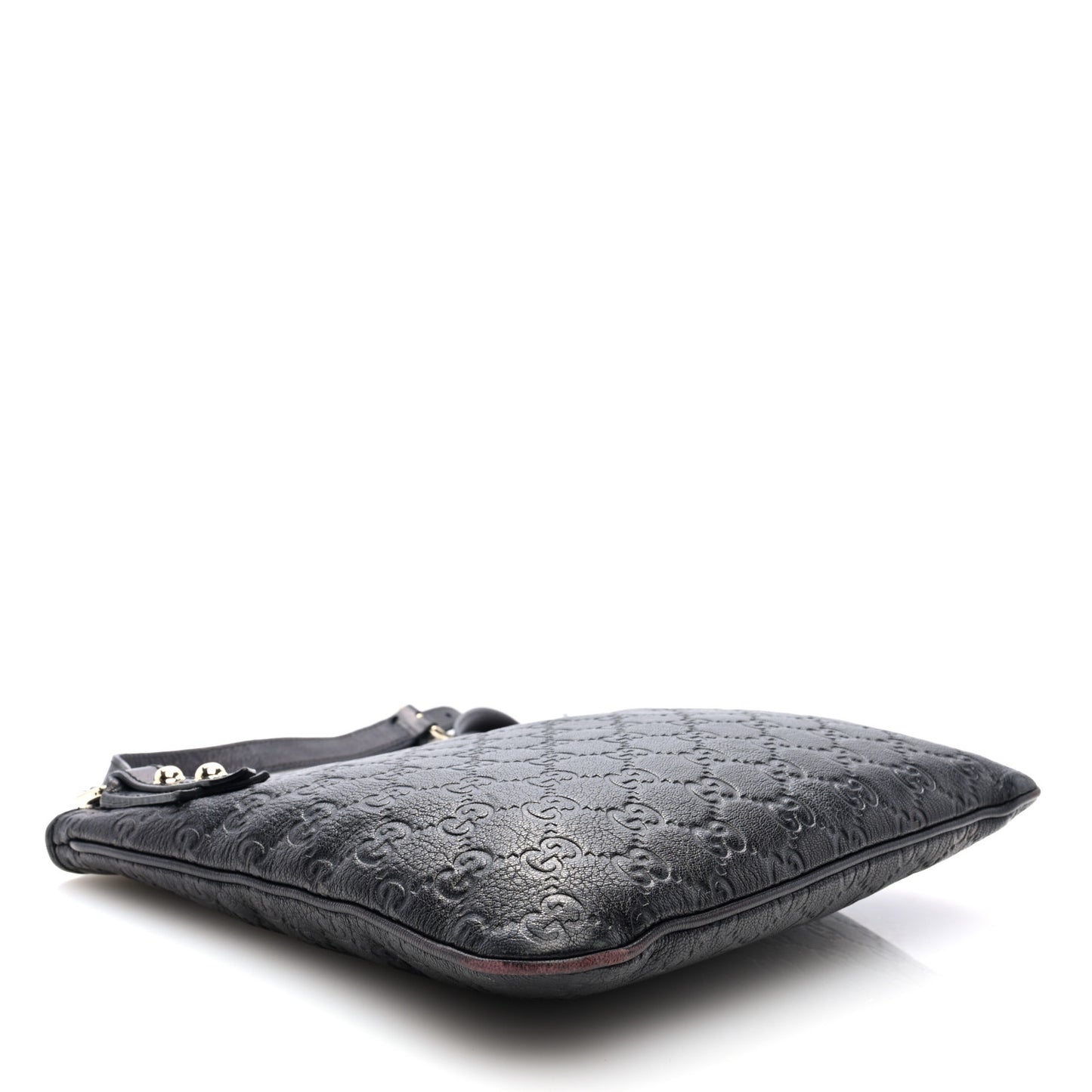 Guccissima Flat Messenger Bag Black