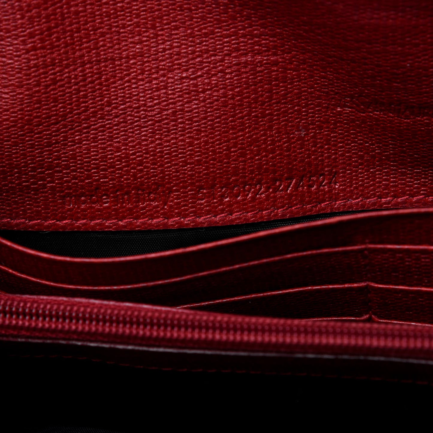 Textured Calfskin Classic Y Ligne Clutch Red