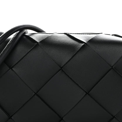 Bottega Veneta Lambskin Maxi Intrecciato Small Cassette Camera Bag Black 19 of 25