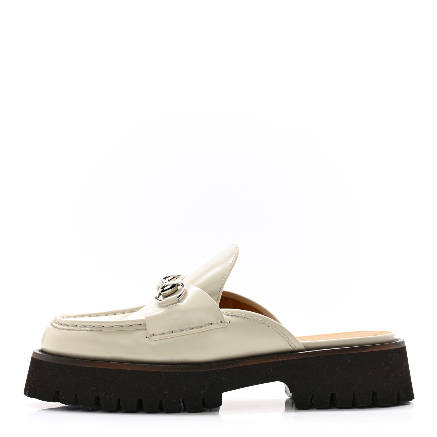 Gucci Cordovan Lux Horsebit Platform Mules 38 Mystic White 1 of 11