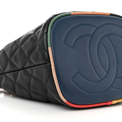 Chanel Lambskin Quilted Cuba Drawstring Tote Multicolor 9 of 12