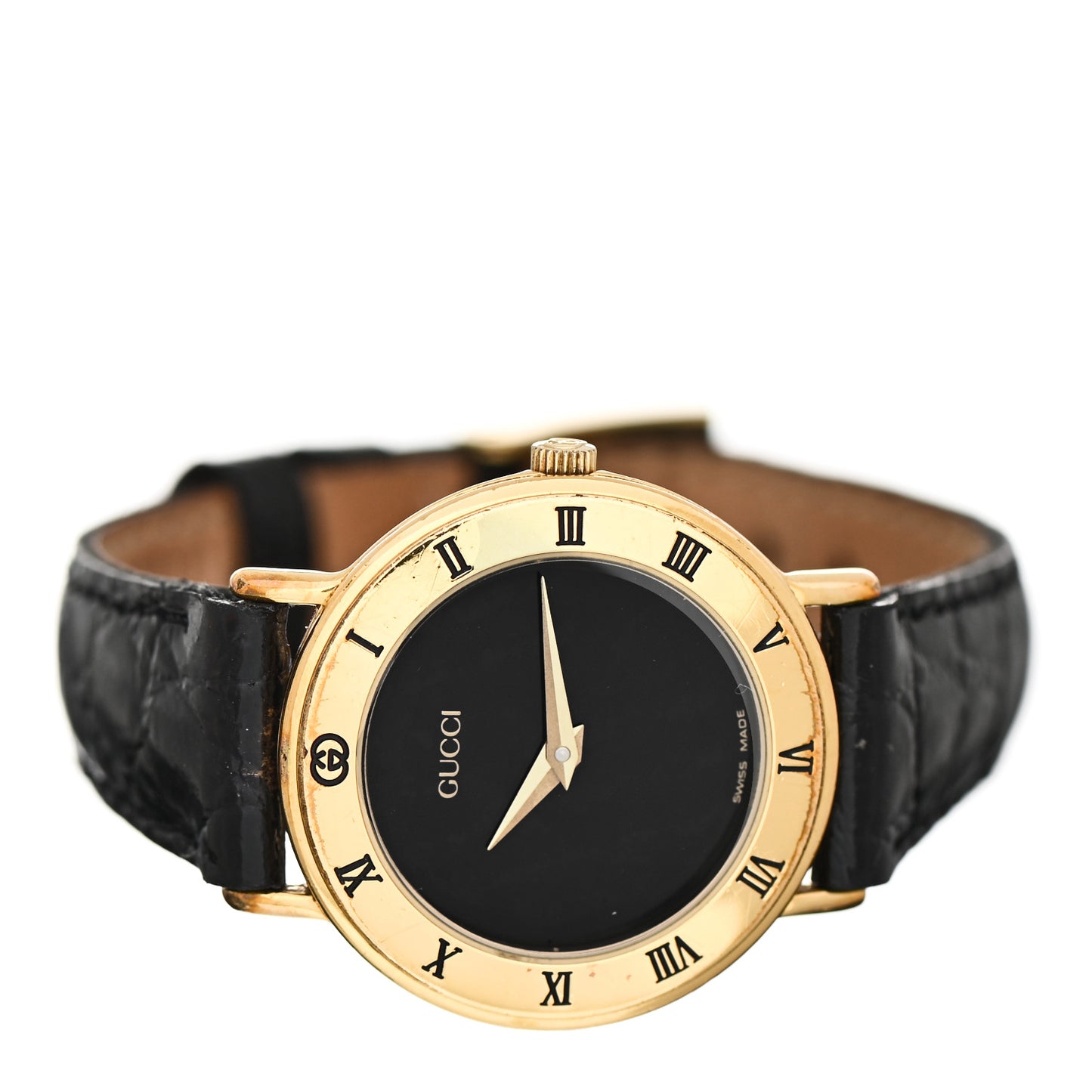 Stainless Steel Alligator 26mm 3000L Quartz Watch Black
