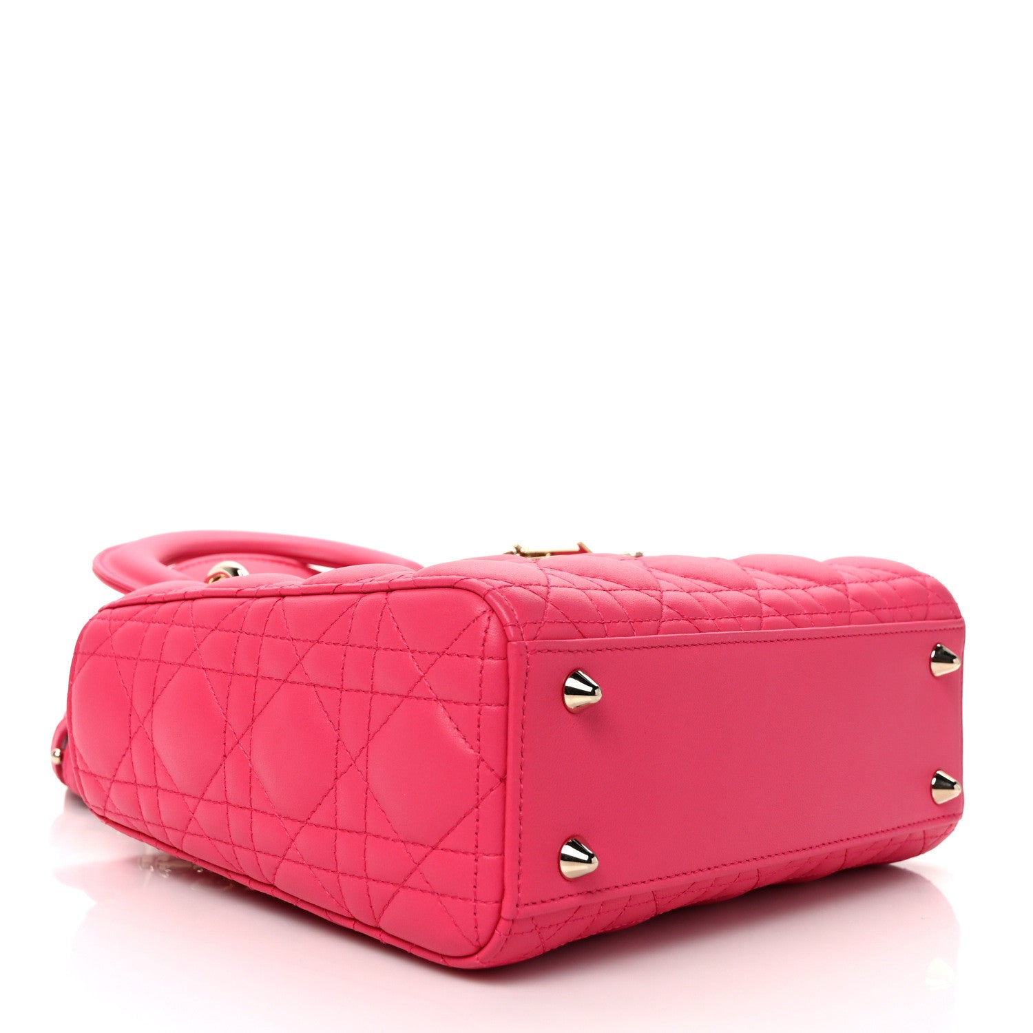 Christian Dior Lambskin Cannage Small My ABCDior Lady Dior Fraise 4 of 10