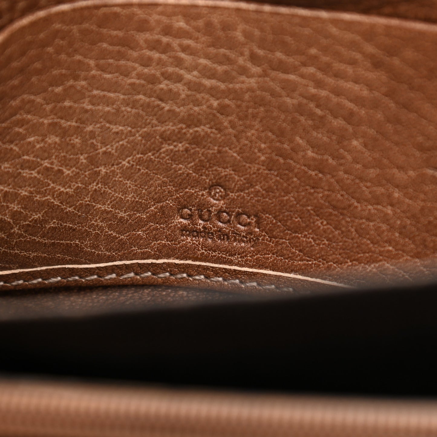 Guccissima Bamboo Tassel Zip Around Wallet Light Brown