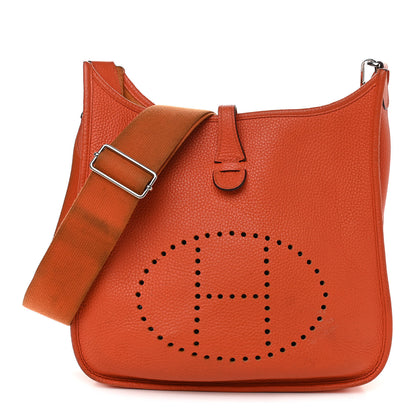 Hermes Taurillon Clemence Evelyne III PM Orange 1 of 16