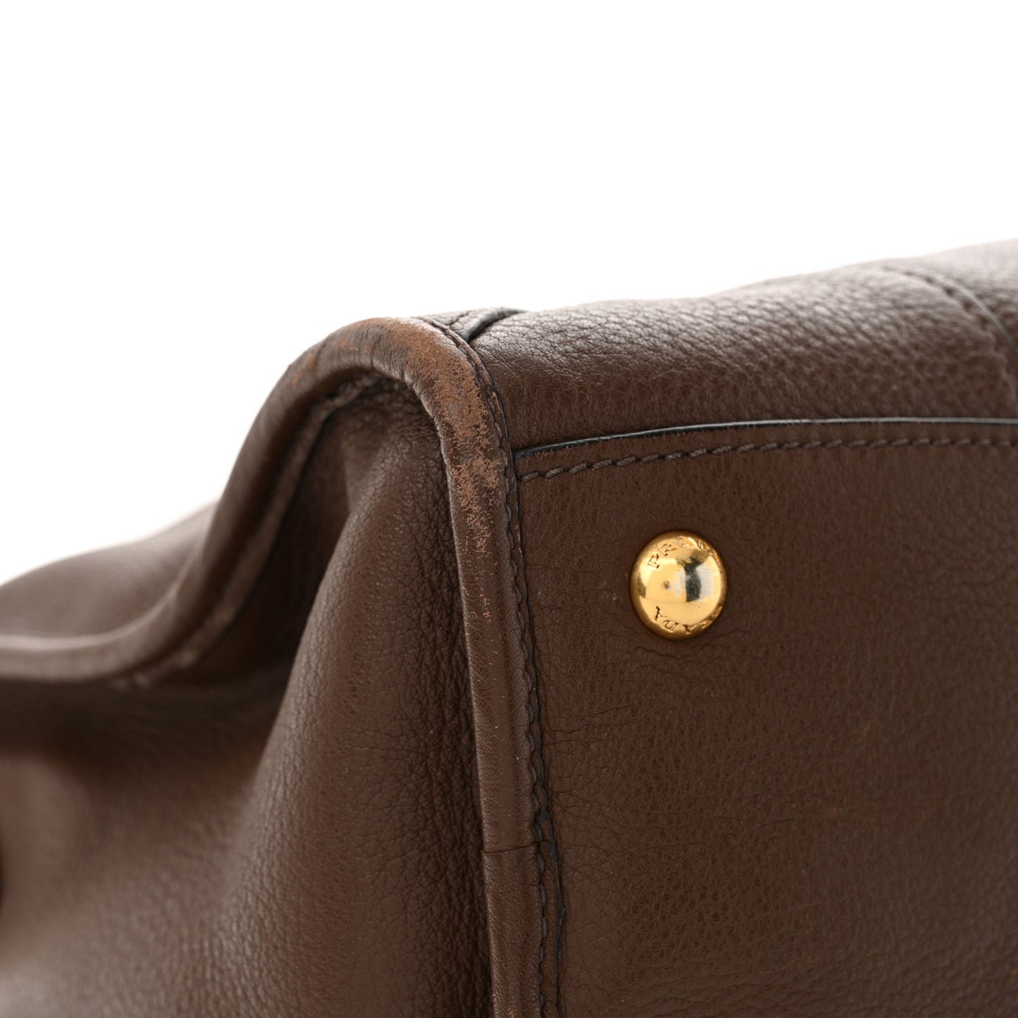 Vitello Daino Shopping Satchel Bruciato