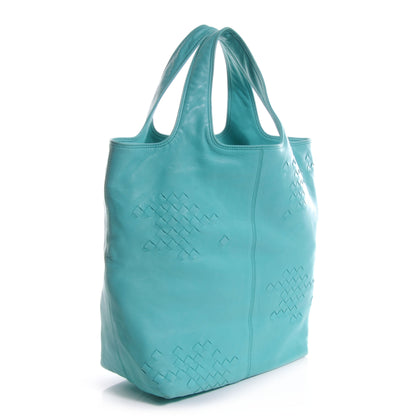 Bottega Veneta Catalano Leather Regent Tote Bag Turquoise 3 of 8