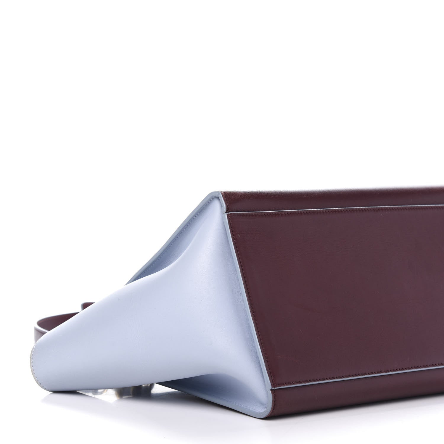 Celine Smooth Calfskin Small Bi-Color Trapeze Burgundy Azur 6 of 17