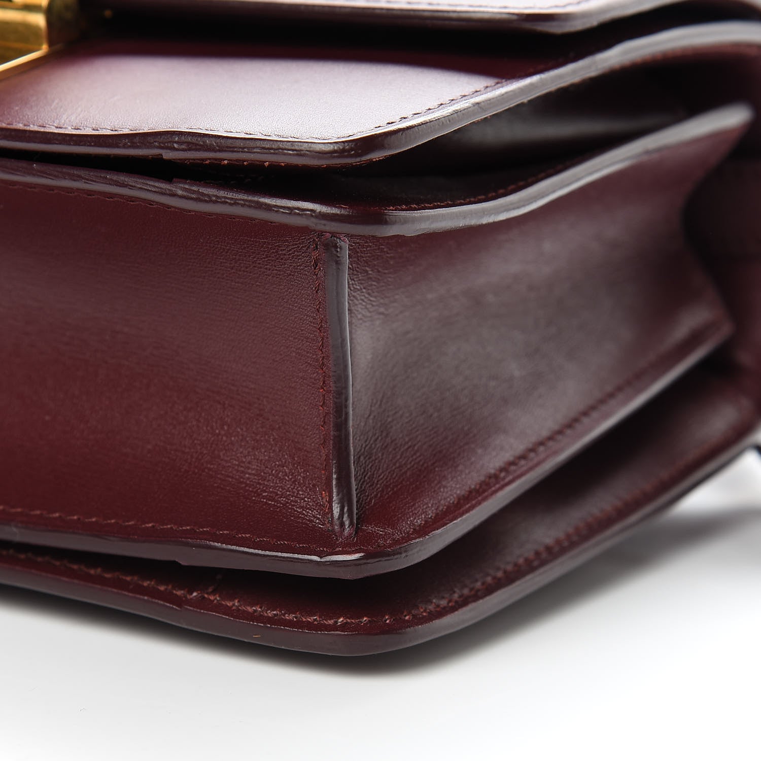 Celine Box Calfskin Small Classic Box Flap Bag Burgundy 10 of 10