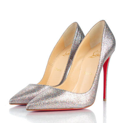 Christian Louboutin Mini Glitter So Kate 120 Pumps 38.5 Grenadine 3 of 11