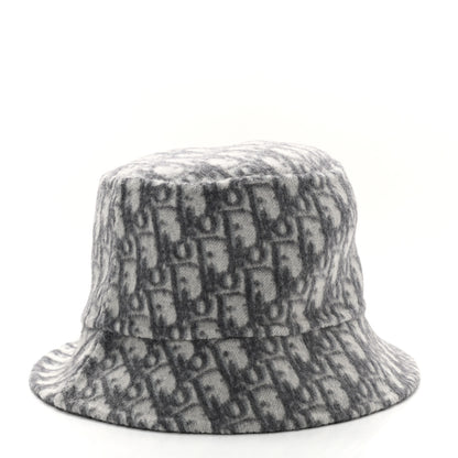 Christian Dior Wool Oblique Jacquard Bucket Hat Grey 11 of 17