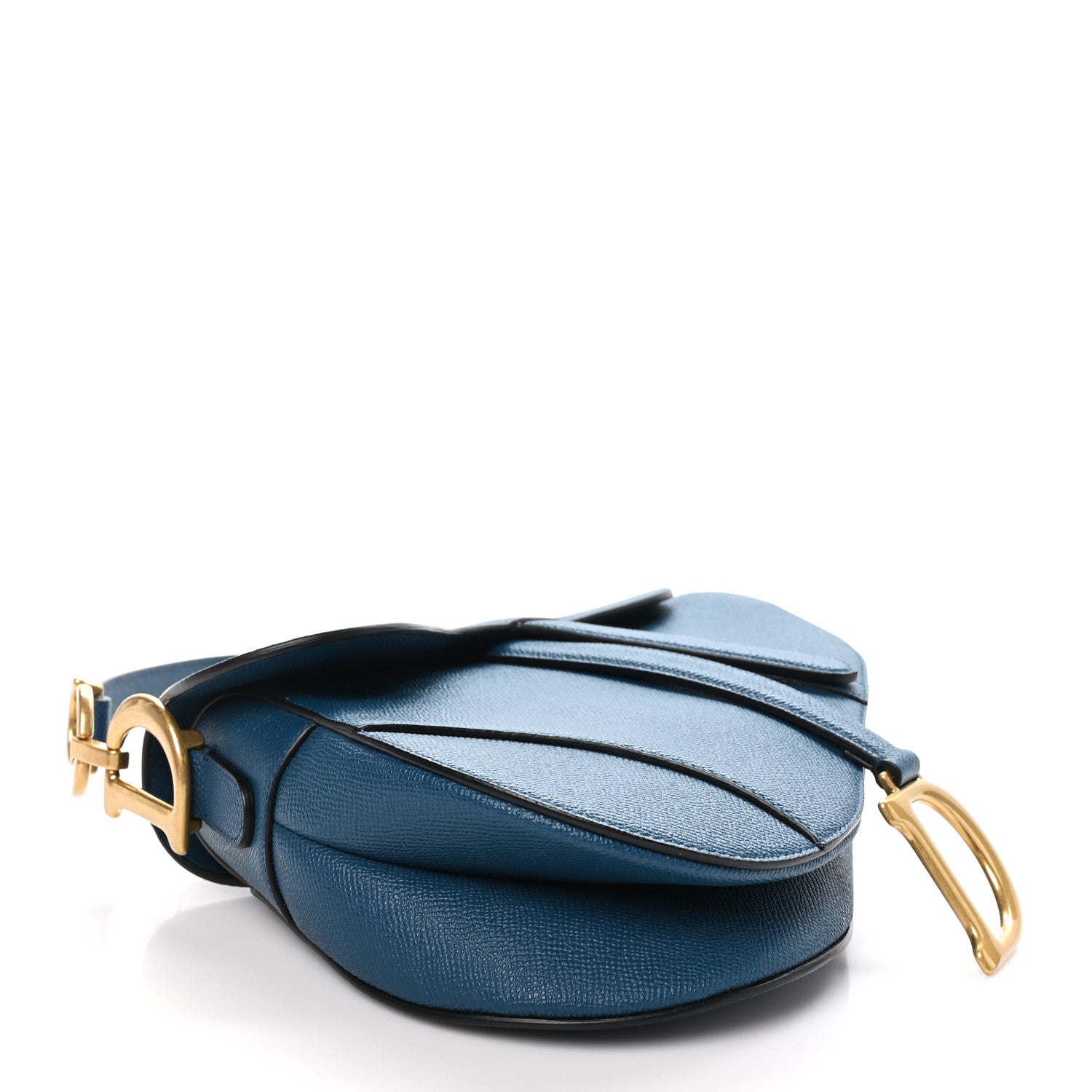 Christian Dior Grained Calfskin Saddle Bag Turquoise 4 of 10