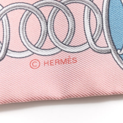 Hermes Silk Lift Profile Twilly Rose Poudre Jaune 3 of 4