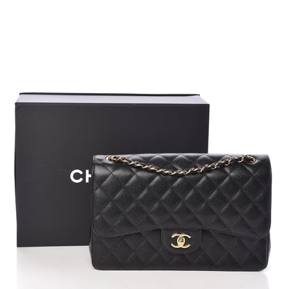 Chanel Caviar Quilted Jumbo Double Flap Black 11 of 11