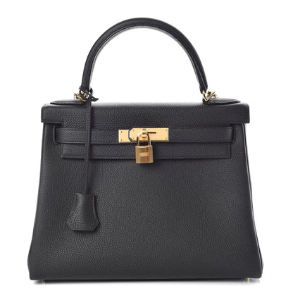 Hermes Togo Kelly Retourne 28 Black 1 of 42