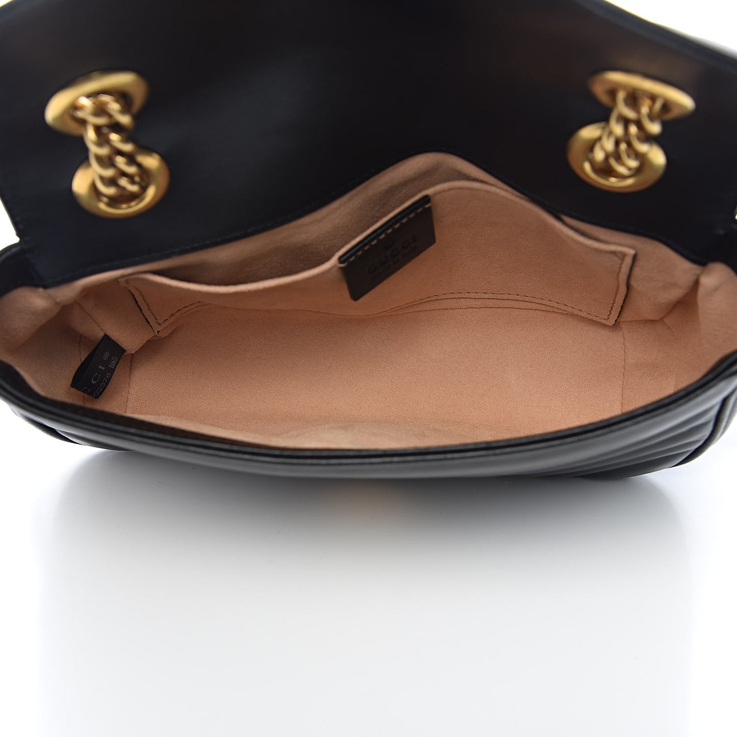Calfskin Matelasse Mini GG Marmont Shoulder Bag Black