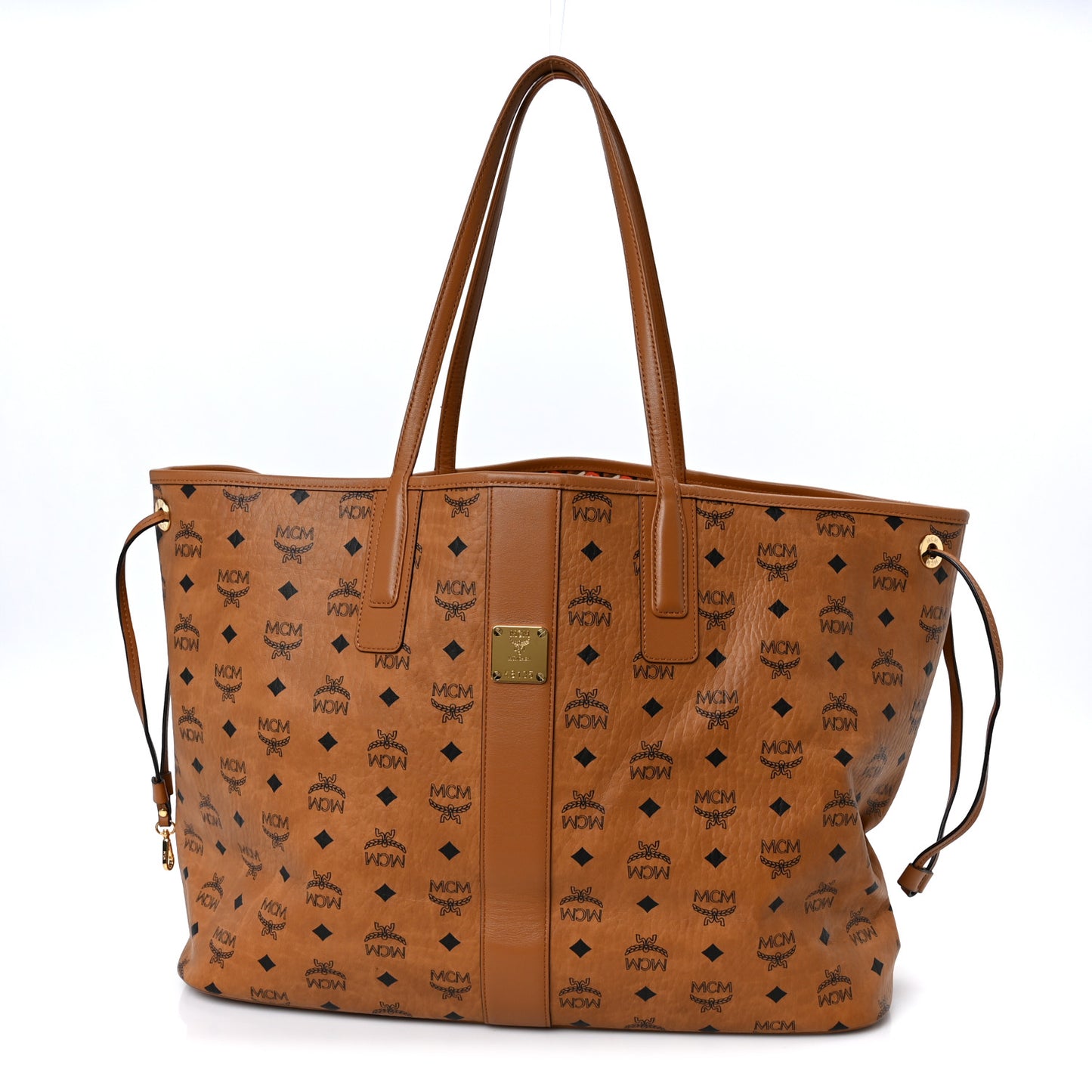 Visetos Large Liz Reversible Shopper Tote Cognac