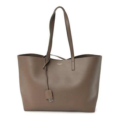 Saint Laurent Calfskin Large Shopping Tote Taupe 1 of 10