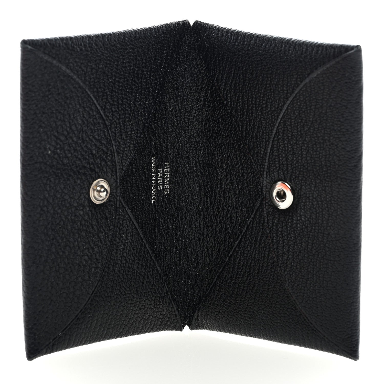 Hermes Chevre Mysore Calvi Card Case Black 5 of 7