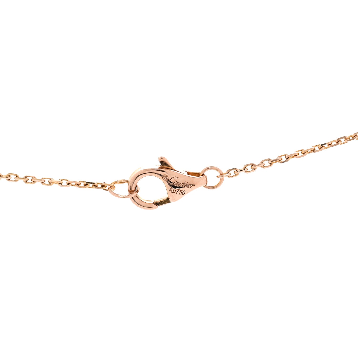 Cartier 18K Pink Gold Diamond Pink Opal XS Amulette de Cartier Pendant Necklace 4 of 5
