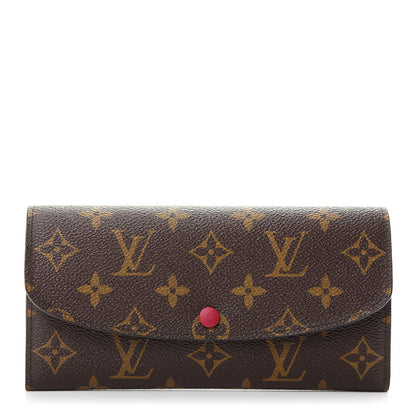 Louis Vuitton Monogram Emilie Wallet Fuchsia 1 of 8