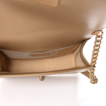 Chanel Metallic Lambskin Medium Scaled Boy Flap Gold 5 of 11