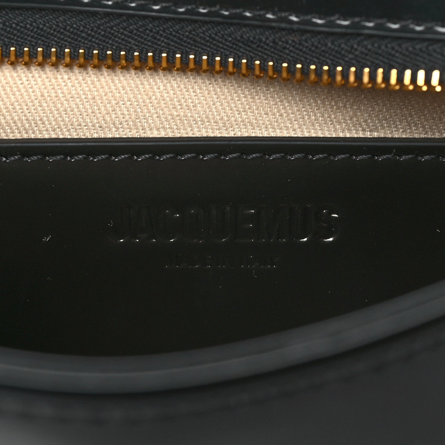 Glazed Calfskin The Small Bisou Chaine Shoulder Bag Black
