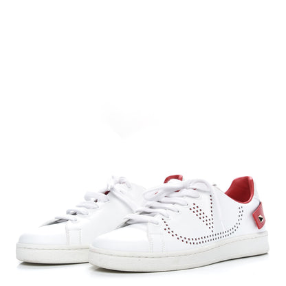 Valentino Garavani Calfskin Womens Backnet Sneakers 36 White Rosso Valentino 3 of 9