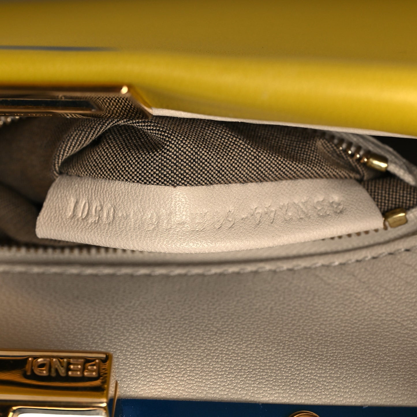 Nappa Colorblock Mini Peekaboo Iconic Satchel Lime Blue Royal Latte