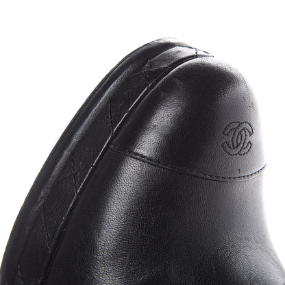 Chanel Lambskin CC Cap Toe Platform Short Boots 40 Black 15 of 16